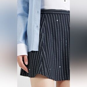 Tommy Hilfiger Blue Pleated A-Line Skirt